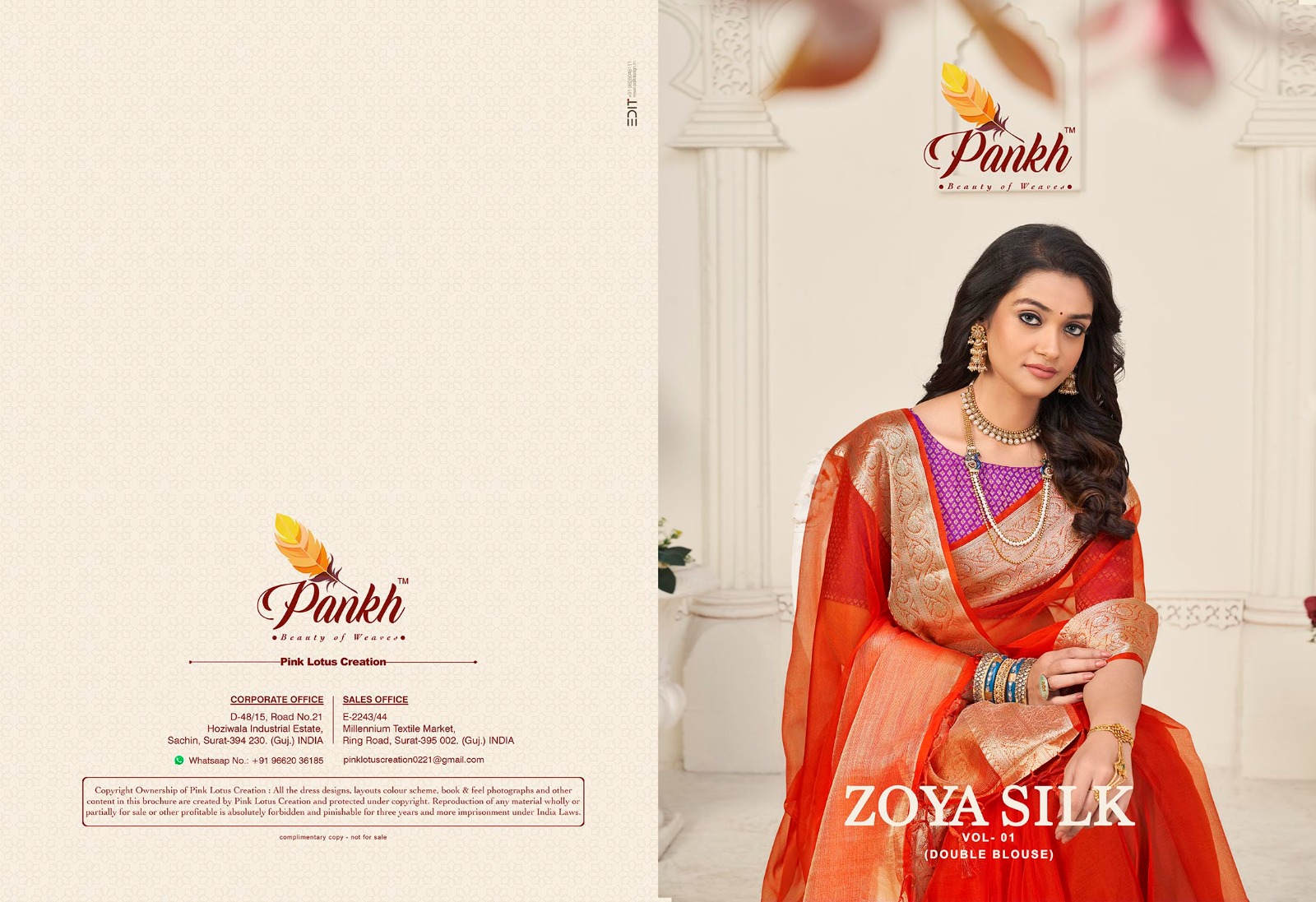 Pankh sarees Zoya silk